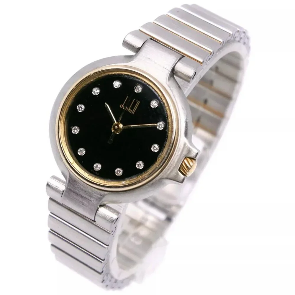 Dunhill Millennium Watches 12P diamond blackDial Stainless Steel Quartz